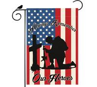 Drapeau N'Oublions Jamais Nos Héros ! Journée Commémorative De La Croix Américaine Des Vétérans Drapeaux Durable Éclatantes 30X45Cm Drapeau De Jardin Pour Ferme Intérieure