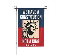 Drapeau Nous Avons Une Constitution, Pas Un Roi. Résistons Au Fascisme ! Sauvons La Démocratie ! Drapeau De Bienvenue Renforcé Avec Lavable Bannière, Pour Balcon, Jardin, Les Défilés, 30x45cm