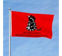 Drapeau Nous Irons Là Où Règne L'Inégalité Amusant Bannière De Cour Uv Fade Résistant Drapeaux De Cour Pour Extérieure Pelouse Intérieur 3X5 Ft