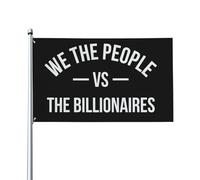 Drapeau « Nous le peuple contre les milliardaires » 90 x 150 cm, double face, personnalisé, pour chambre de garçon ; tapisserie « Nous le peuple contre les milliardaires ».