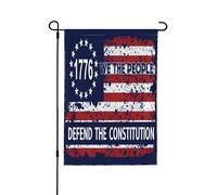 Drapeau « Nous, le peuple, défendons la Constitution » 12,5" x 18" Drapeaux de jardin Bannière double face Panneaux de jardin Pas de rois en Amérique