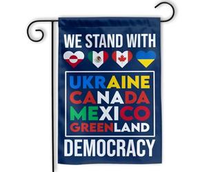 Drapeau Nous sommes solidaires de l'Ukraine du Balcon 30x45cm | pelouse drapeaux couleurs éclatantes extérieur drapeaux pour Porche intérieure Toutes les saisons