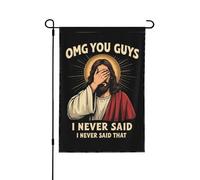 Drapeau Oh Mon Dieu, Les Gars, Je N'Ai Jamais Dit Ça, Jésus Drapeau Militaire Lavable Couleurs Resistant Exterieur Bannière, Pour Balcon, Les Défilés, D'Intérieur, 30x45cm