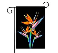 Drapeau Oiseaux Naturels Ry Paradis Fleur Feuilles Biologie Nature Décoration Bio Tropical Été Violet Drapeau De Bienvenue Lavable Bannière, Pour D'Intérieur, Jardin, Les Bureaux, 30x45cm