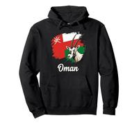Drapeau Oman Oryx Arabe Fierté Nationale Sweat à Capuche