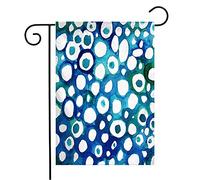 Drapeau Ombre Texture Bleu Sarcelle Profond Simple Imparfait Excentrique Point Rond Naïf Abstrait Personnalisés Drapeau De Bienvenue, Pour Jardin, D'Intérieur, 30x45cm