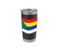 Drapeau ondulé des Druzes Liban Israël Syrie Islam Arabes Gobelet isotherme en acier inoxydable double paroi