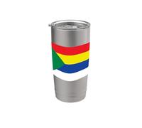 Drapeau ondulé des Druzes Liban Israël Syrie Islam Arabes Gobelet isotherme en acier inoxydable double paroi