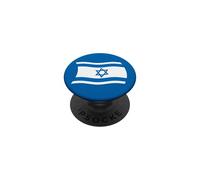 Drapeau ondulé d'Israël Israël Juif Étoile de David PopSockets PopGrip Adhésif