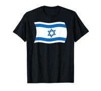 Drapeau ondulé d'Israël Israël Juif Étoile de David T-Shirt
