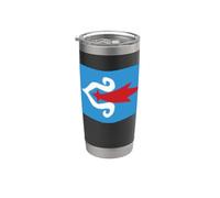Drapeau ondulé du peuple Ainu Gobelet isotherme en acier inoxydable double paroi