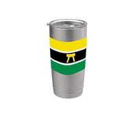 Drapeau ondulé du peuple Ashanti Afrique Afrique Gobelet isotherme en acier inoxydable double paroi