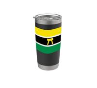 Drapeau ondulé du peuple Ashanti Afrique Afrique Gobelet isotherme en acier inoxydable double paroi