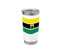 Drapeau ondulé du peuple Ashanti Afrique Afrique Gobelet isotherme en acier inoxydable double paroi