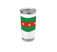 Drapeau ondulé du peuple Ewe Ghana Togo Bénin Gobelet isotherme en acier inoxydable double paroi