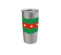 Drapeau ondulé du peuple Ewe Ghana Togo Bénin Gobelet isotherme en acier inoxydable double paroi