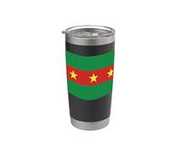 Drapeau ondulé du peuple Ewe Ghana Togo Bénin Gobelet isotherme en acier inoxydable double paroi