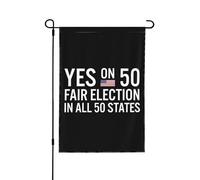 Drapeau Oui Aux 50 Propositions ! Élections Équitables Dans Les 50 États Drapeau De Bienvenue Traditionnel Renforcé Avec Bannière, Pour Jardin, D'Intérieur, Balcon, 30x45cm