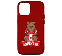 Drapeau ours canadien amusant Happy Canada Day Coque pour iPhone 12/12 Pro