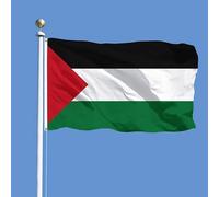 Drapeau Palestine 150 X 90 Cm Palestine Drapeau Grand Drapeau en Polyester Freedom Gaza Festival 100% Polyester avec Oeillets (90 * 145cm)