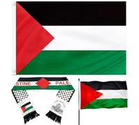 Drapeau Palestine 150 x 90 cm,Palestine Écharpe 135 x 14 cm,Écharpe Drapeau Palestinien,Drapeaux Palestiniens,Drapeaux Résistants aux Intempéries