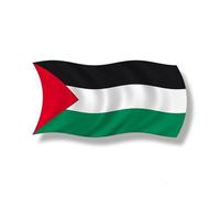 Drapeau Palestine 90x150cm & 60x90cm - Drapeau Palestinien Résistant aux Intempéries avec Œillets en Laiton, Coutures Doubles Solides, Couleurs Vives pour Intérieur & Extérieur (60 x 90 cm)