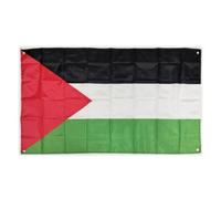 Drapeau Palestine Grand 150x90cm Drapeau Palestine pour Balcon avec 4 Oeillets et 4 Attache-câbles Palestine
