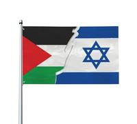 Drapeau Palestine Israël 2 Résistants Aux Intempéries Drapeaux Personnalisé Drapeau De Pirate Décoratifs Bannière Extérieure 90X150Cm