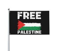 Drapeau Palestine libre 3x5 - Priez pour la Palestine, je soutiens la Palestine et j'aime la Palestine. Bannière de jardin