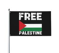 Drapeau Palestine libre 3x5 - Priez pour la Palestine, je soutiens la Palestine et j'aime la Palestine, bannière de jardin