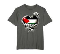 Drapeau palestinien en forme de cœur Keffiyeh Palestine T-Shirt