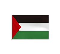 Drapeau palestinien en polyester avec œillets en laiton 90 cm x 150 cm Idéal comme cadeau islamique pour l'extérieur et l'intérieur