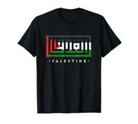 Drapeau Palestinien Palestine Calligraphie Arabe Palestine Libre T-Shirt