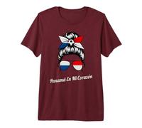 Drapeau panaméen pour Fille Panama Cheer Favorite Match Home Queen T-Shirt Haut de Gamme