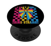 Drapeau panexuel Pan Pride LGBTQ I Can't Even Think Straight PopSockets PopGrip Adhésif
