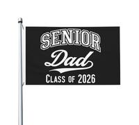 Drapeau « Papa en dernière année, promotion 2026 » pour chambre d'homme, décoration murale originale pour la plage, 90 x 150 cm, tapisserie « Papa en dernière année, promotion 2026 » pour bureau