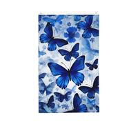 Drapeau papillon bleu 9,5 x 1,5 m - Drapeau de jardin vertical double face - Drapeau d'extérieur - Drapeau de fête amusant - Décoration de la maison - Drapeaux de jardin à suspendre au mur
