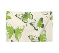 Drapeau papillon vert citron avec 4 œillets, drapeaux unilatéraux en polyester durable, bannières résistantes aux intempéries pour dortoir, fête, tournage, festival, décoration de 61 x 88,9 cm
