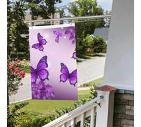 Drapeau papillon violet 61 x 91 cm pour extérieur et intérieur - Pour le printemps, l'été, l'automne, l'hiver - Drapeaux de jardin avec œillets verticaux double face pour décorations de cour