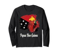 Drapeau Papouasie-Nouvelle-Guinée Raggiana Oiseau du Paradis Manche Longue