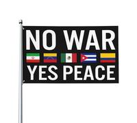 Drapeau Pas De Guerre, Oui À La Paix. Colombie, Iran, Venezuela, Mexique, Cuba. Bannière De Drapeaux 2 Œillets Métalliques Bannière À Œillets, Pour D'Intérieur, Balcon, Jardin, 90x150cm