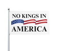 Drapeau « Pas de roi en Amérique » 3x5 Drapeaux Personne n'est au-dessus de la loi Bannière extérieure Panneau de jardin Parfait pour l'intérieur et l'extérieur
