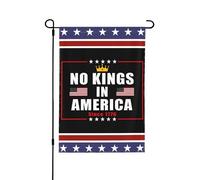 Drapeau « Pas de roi en Amérique » 8647, 12,5 x 18 po, drapeaux de jardin, bannière double face, panneaux de jardin, pour protester contre la démocratie