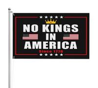 Drapeau « Pas de roi en Amérique » 90 x 150 cm (8647) pour protester contre la démocratie, drapeaux de jardin, bannière double face à 3 couches, panneaux de jardin
