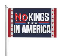 Drapeau « Pas de rois en Amérique » 3 x 5 double face. Nous n'avons pas de rois en Amérique depuis 1776. Drapeau résistant aux intempéries 86 47 drapeaux avec 2 œillets métalliques. Pas de support de