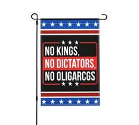 Drapeau « Pas de rois en Amérique » 30,5 x 45,7 cm, Los Angeles, anti-glace, protestation des immigrants, drapeaux de jardin, double face, toile de jute, panneaux de jardin, décoration