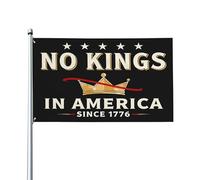 Drapeau « Pas de rois en Amérique » contre le fascisme, protégez la démocratie, drapeaux de jardin pour extérieur, bannière de 90 x 150 m, panneaux de jardin, décoration