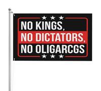 Drapeau « Pas de rois en Amérique » de 90 x 150 m, Los Angeles, anti-glace, protestation des immigrants, drapeaux de jardin, bannière double face à 3 couches, panneaux de jardin