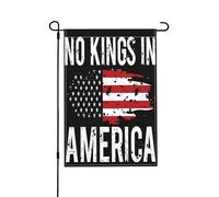 Drapeau « Pas de rois en Amérique » FDT 8647, 30,5 x 45,7 cm, résistant au fascisme, à la démocratie, pour le jardin, double face, en toile de jute, décoration