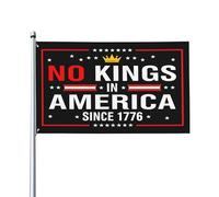 Drapeau « Pas de rois en Amérique » pour sauver la démocratie, drapeaux de jardin pour extérieur, bannière de 90 x 150 m, panneaux de jardin, décoration